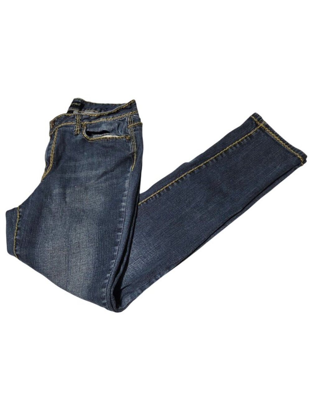 Lane Bryant Jeans Size 14 Straight Leg High Waist Medium Wash Distressed Denim